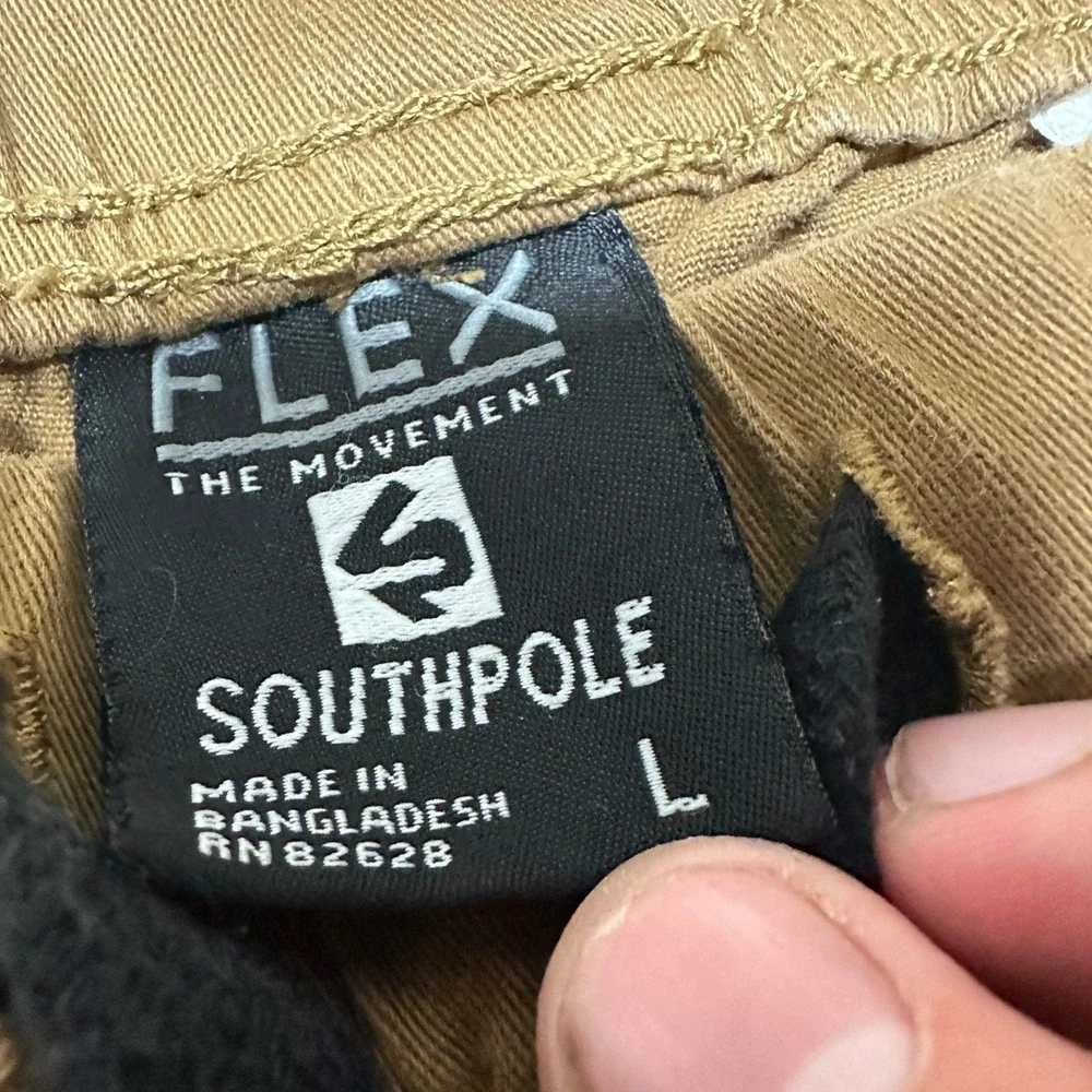 Southpole FLEX The Movement Mens Jogger Pants Brown Large Casual Stretch